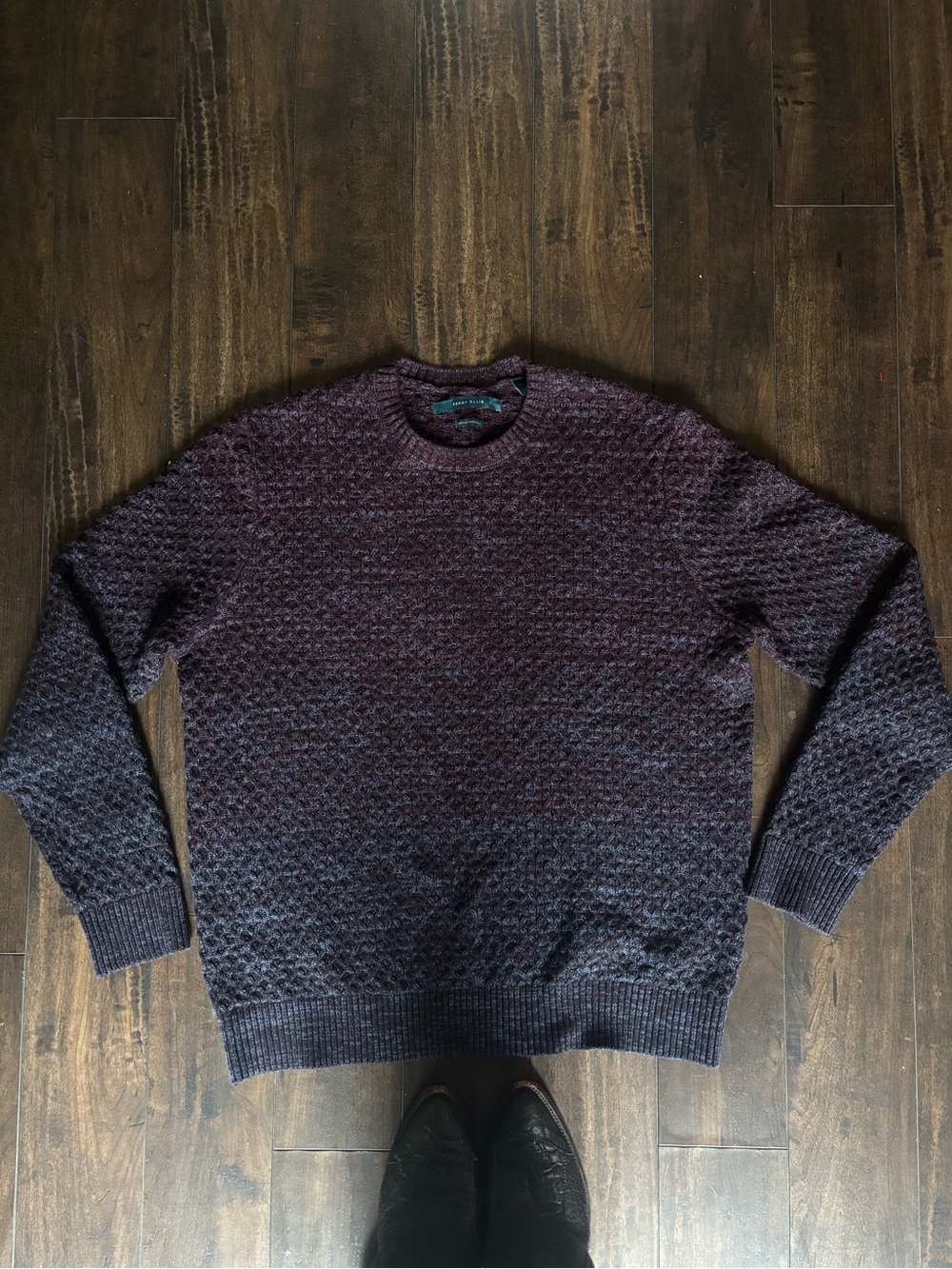 Perry Ellis Men's Crewneck Sweater - Deep Plum